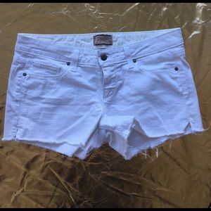 White Paige jean shorts