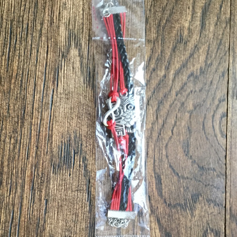 Black & Red Infinity Bracelet