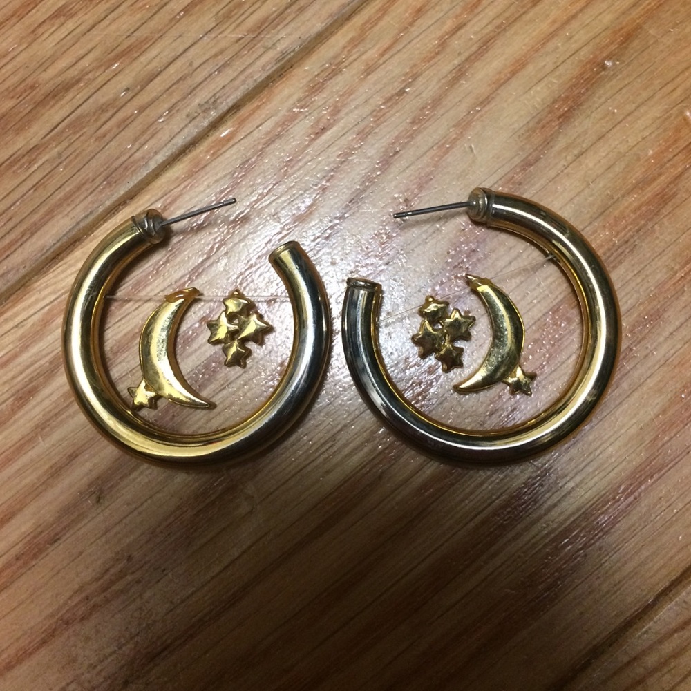 Moon and stars earrings