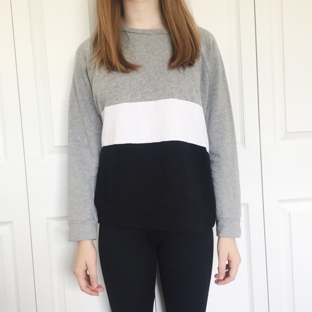 Monochrome Colorblocked Sweatshirt