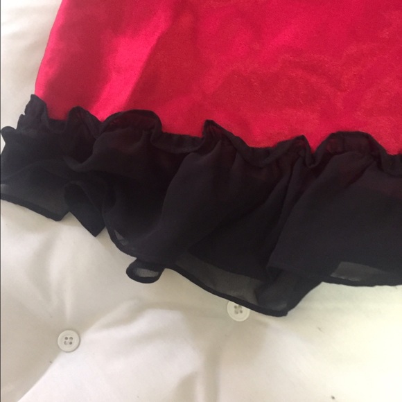 Red Satin babydoll size M - Picture 3 of 6