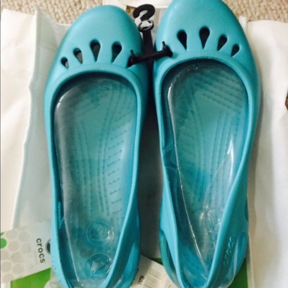 Crocs Melandi Teal/Turquoise Flats size 9W