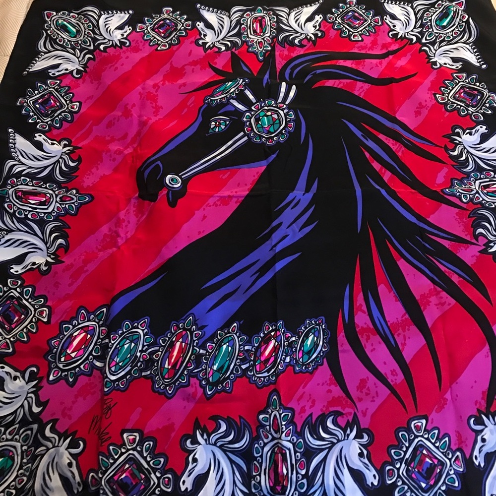 Horse scarf by Bob Mackie