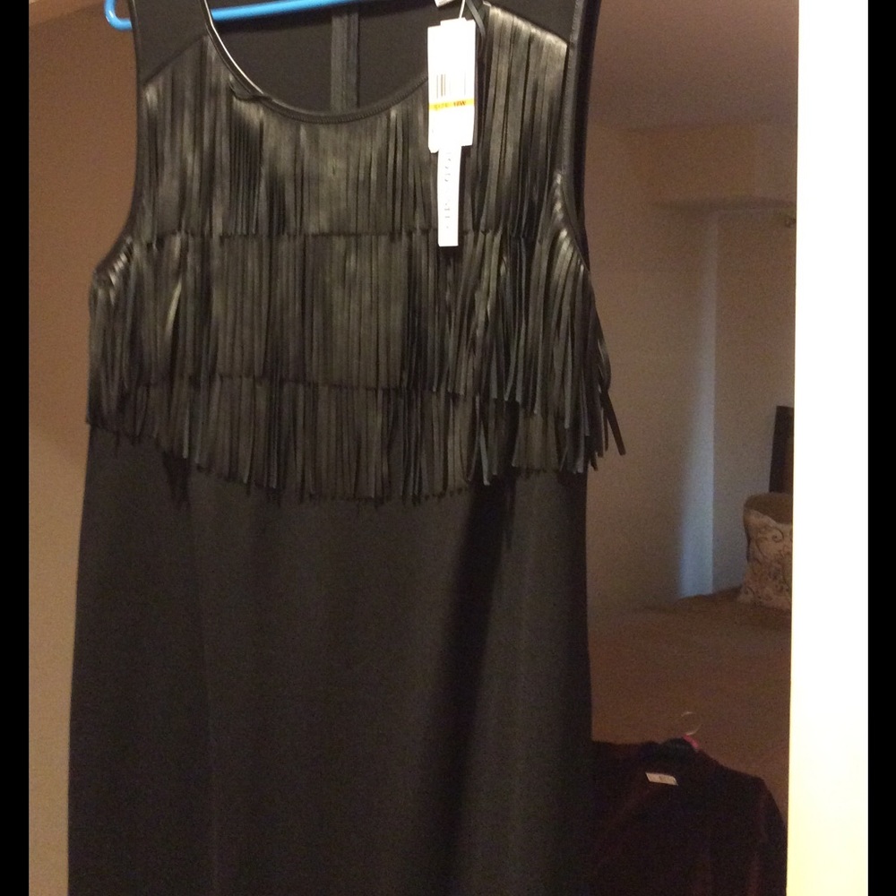 Black fringe dress