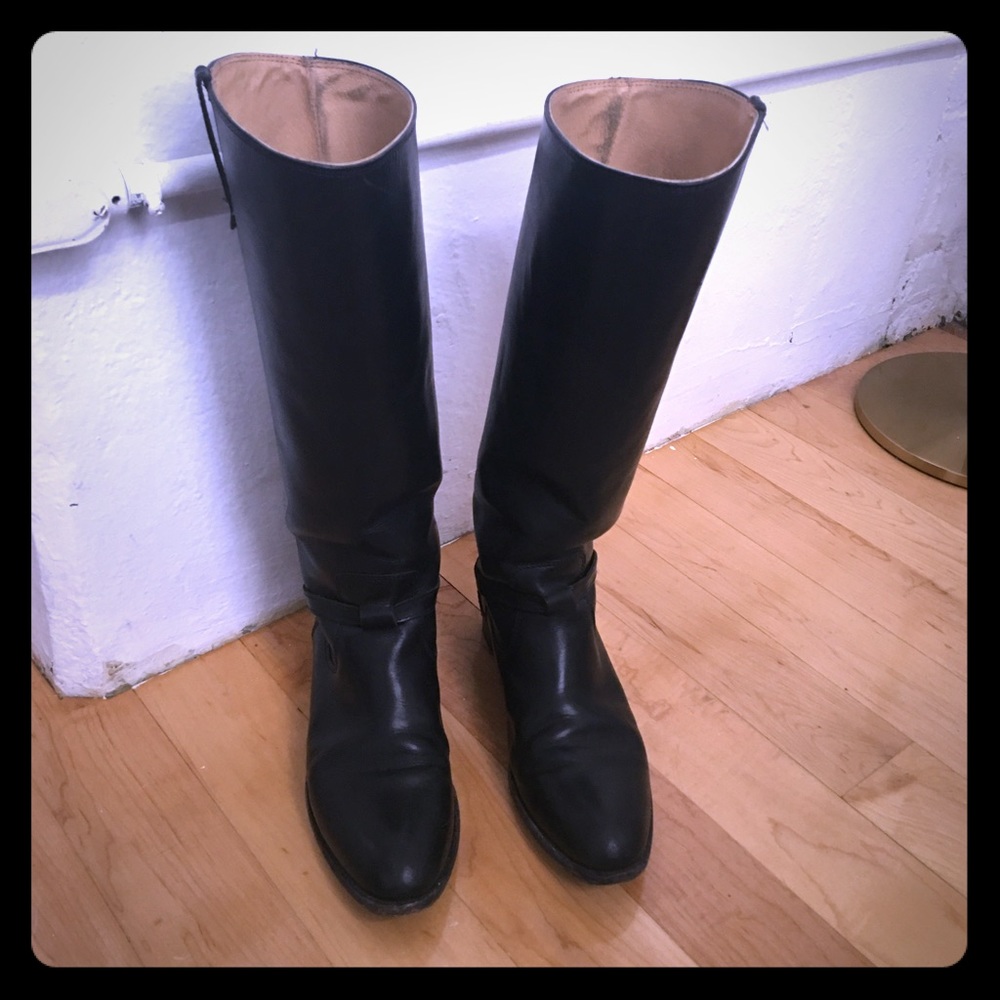The Frye Company Black Leather Knee Boot