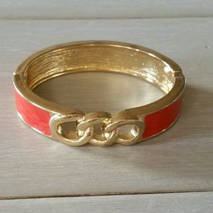 Gold and orange bracelet