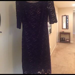 Purple Lace with Nude lining Dress