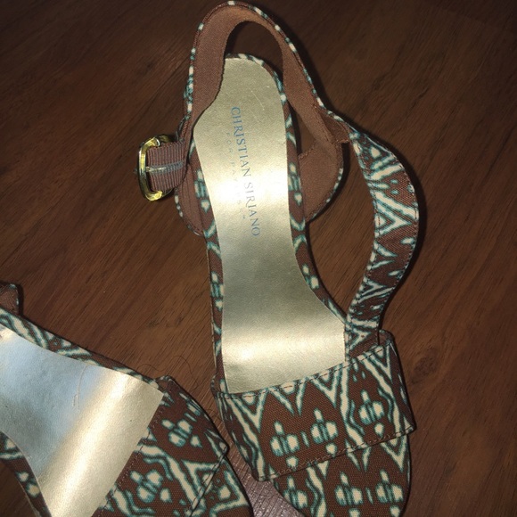 Christian Siriano aztec print wedges - Picture 3 of 4
