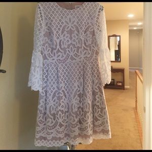 Eliza J White Lace Dress Worn 1 time