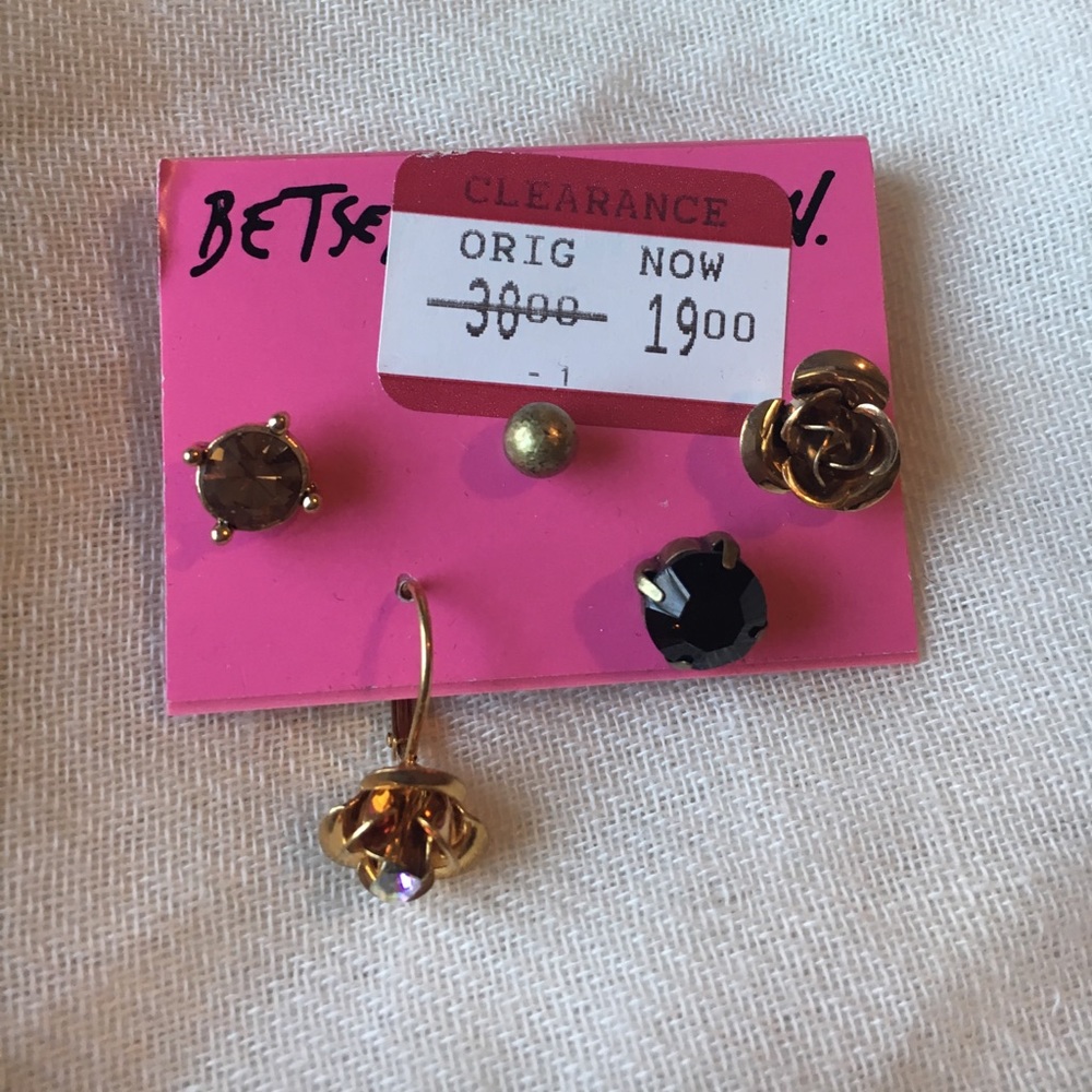 Betsy Johnson mix and match earrings