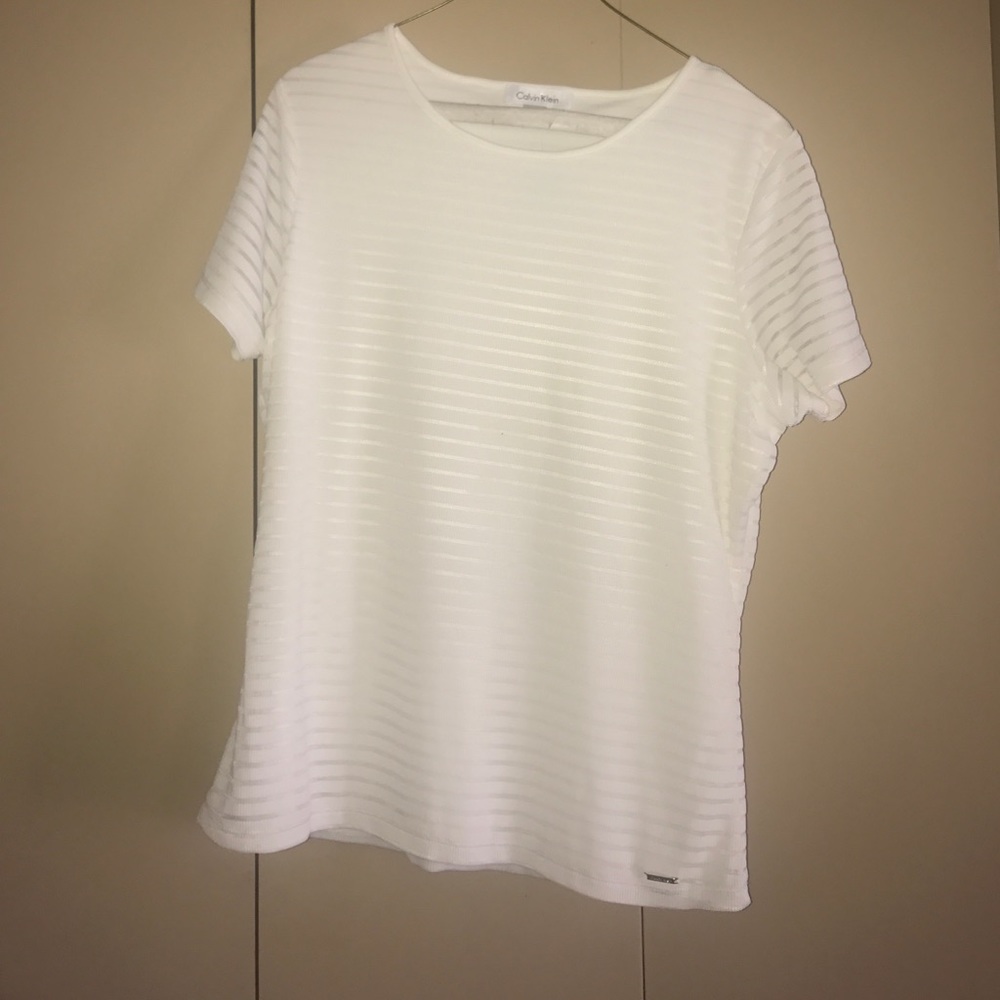 White tee from Calvin Klein
