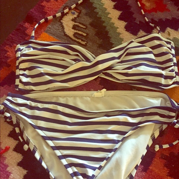 Nautical bandeau bikini size L - Picture 1 of 3