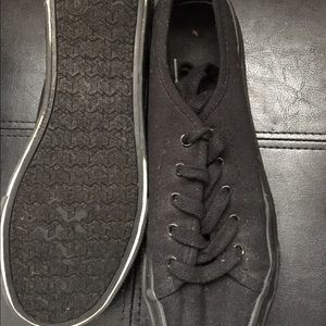 Platform black lace ups