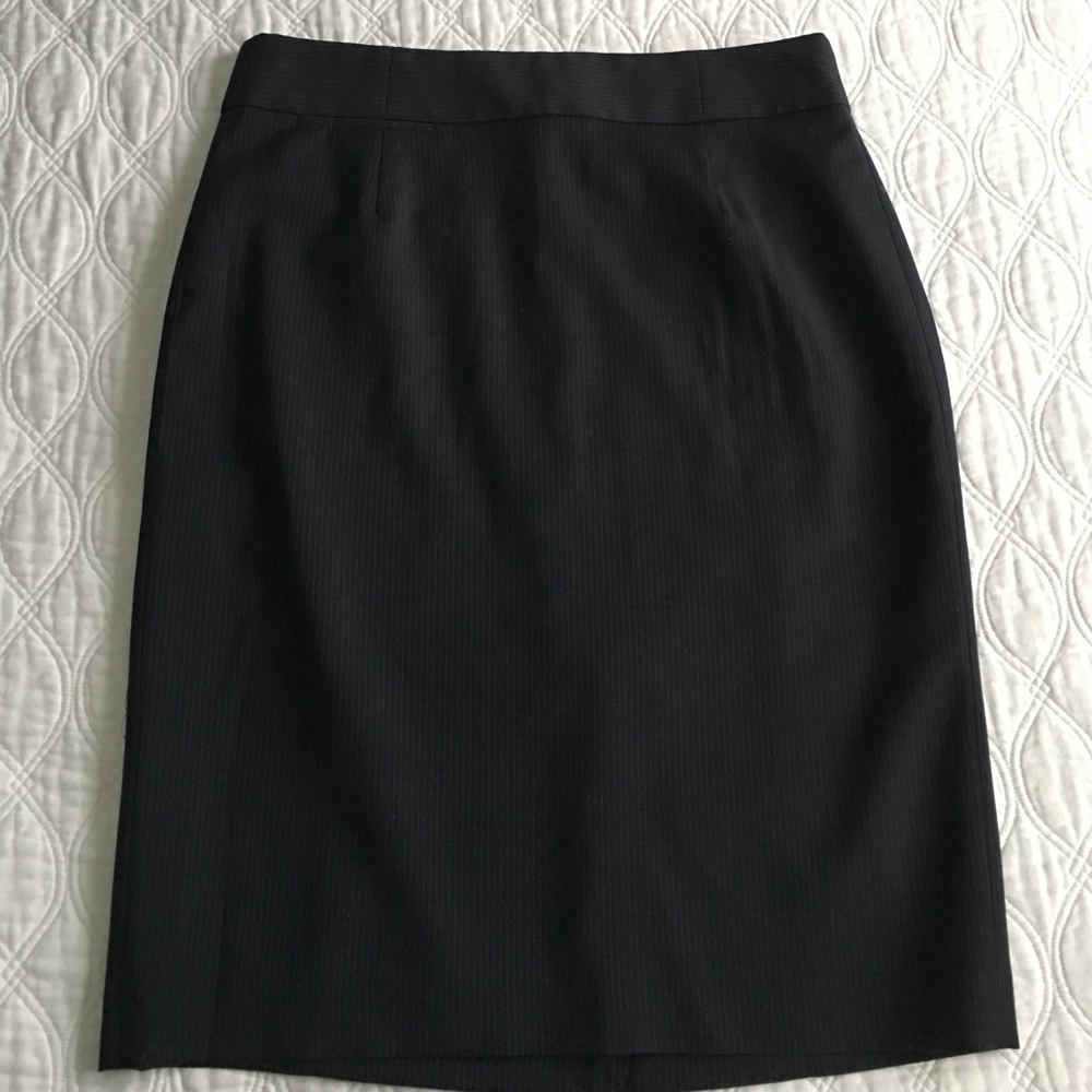 J. Crew stripe navy skirt