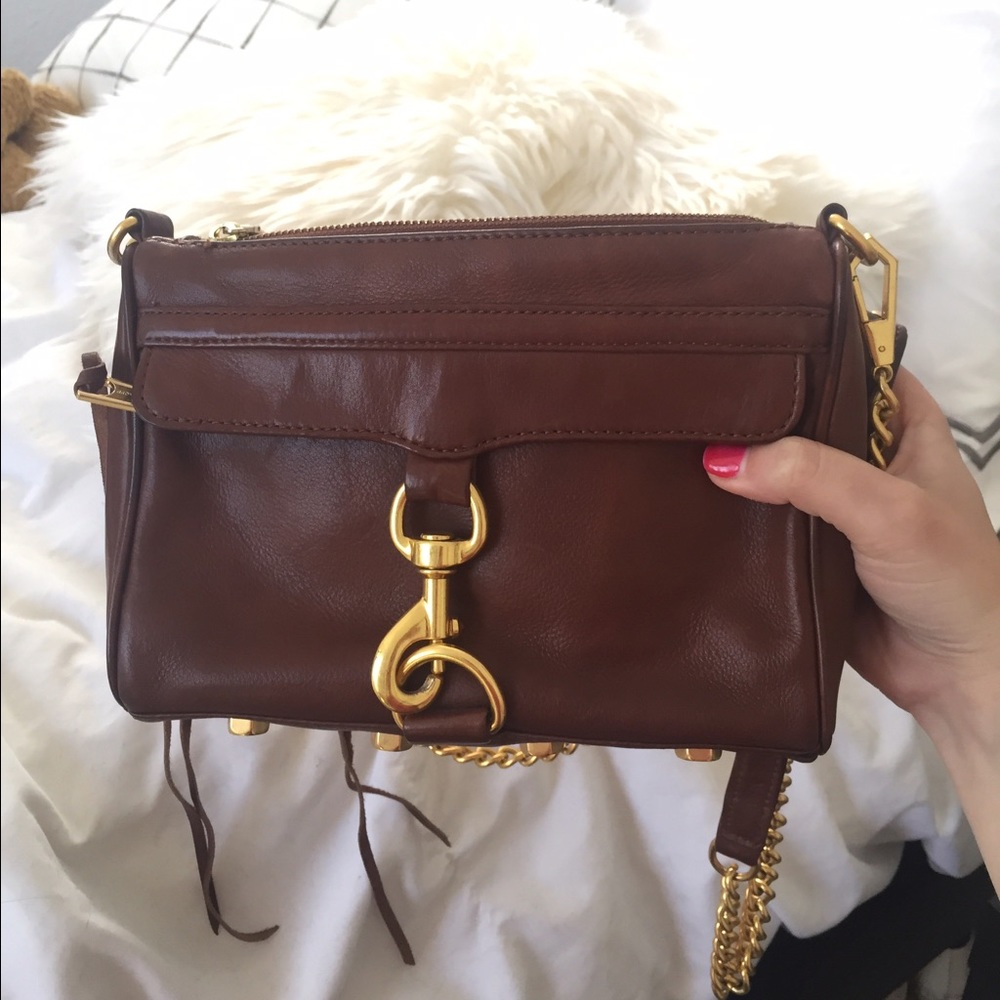Rebecca Minkoff Mini Mac in luggage brown