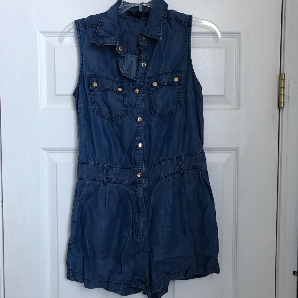 Denim romper