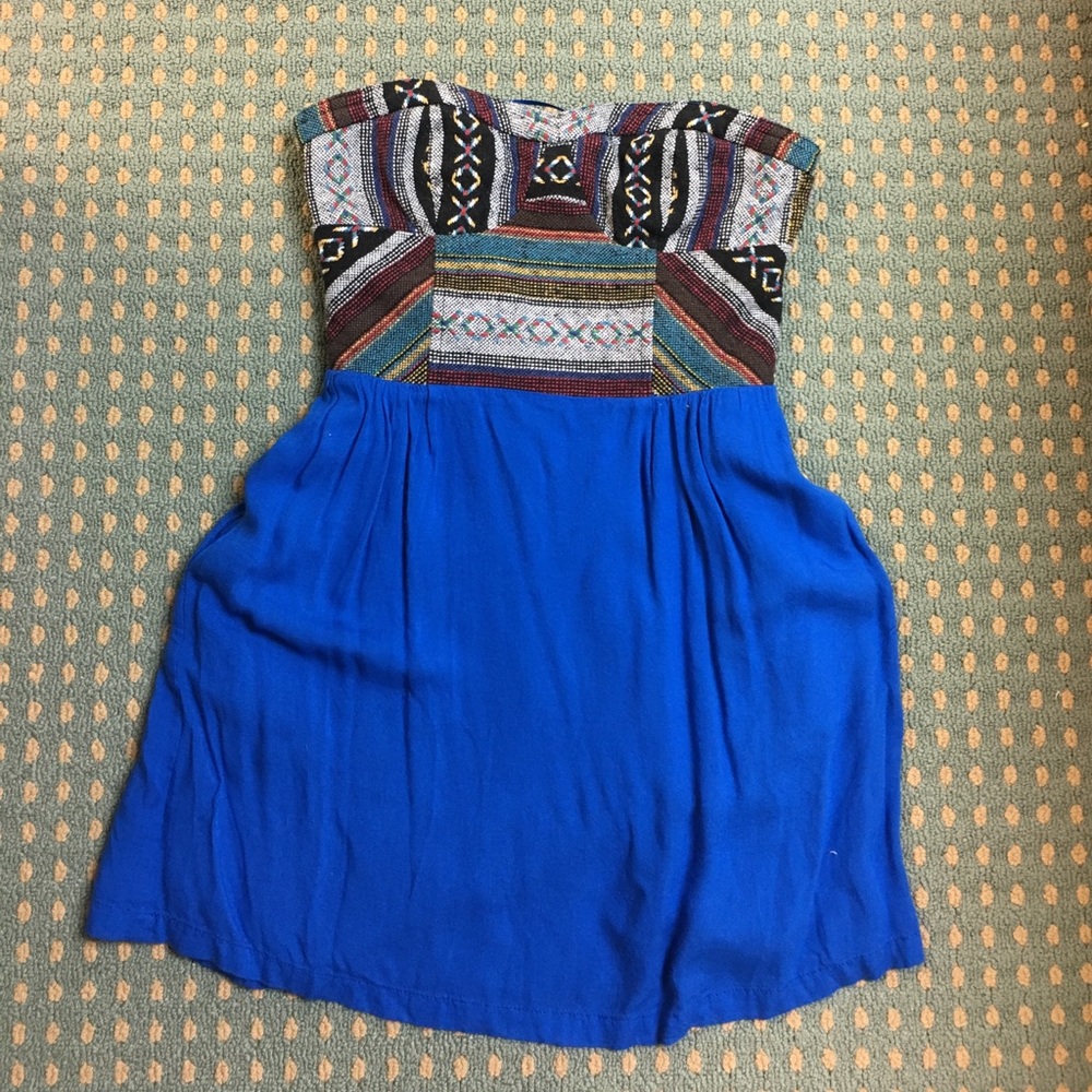 Urban outfitters strapless patterned dress