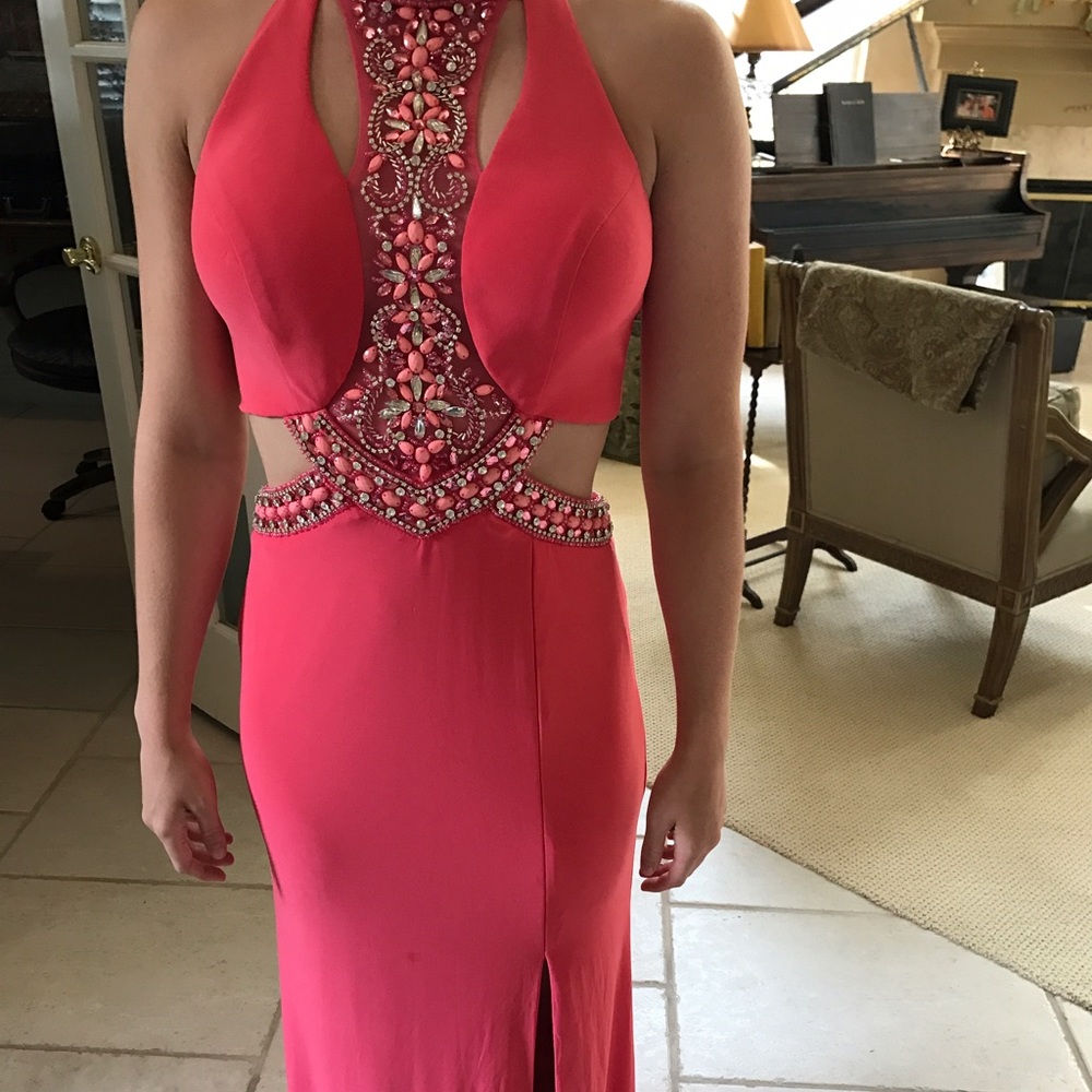 Brand new coral prom dress!!