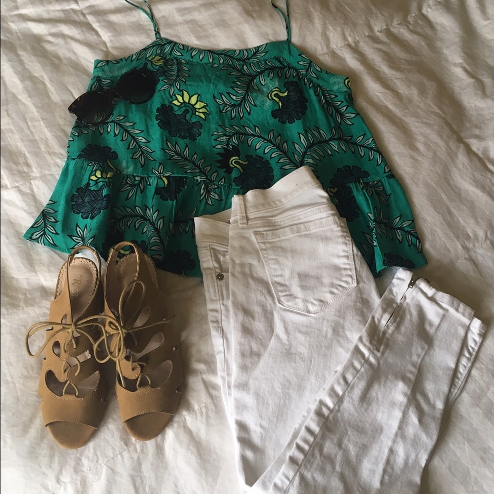 LOFT floral print peplum cami, SP