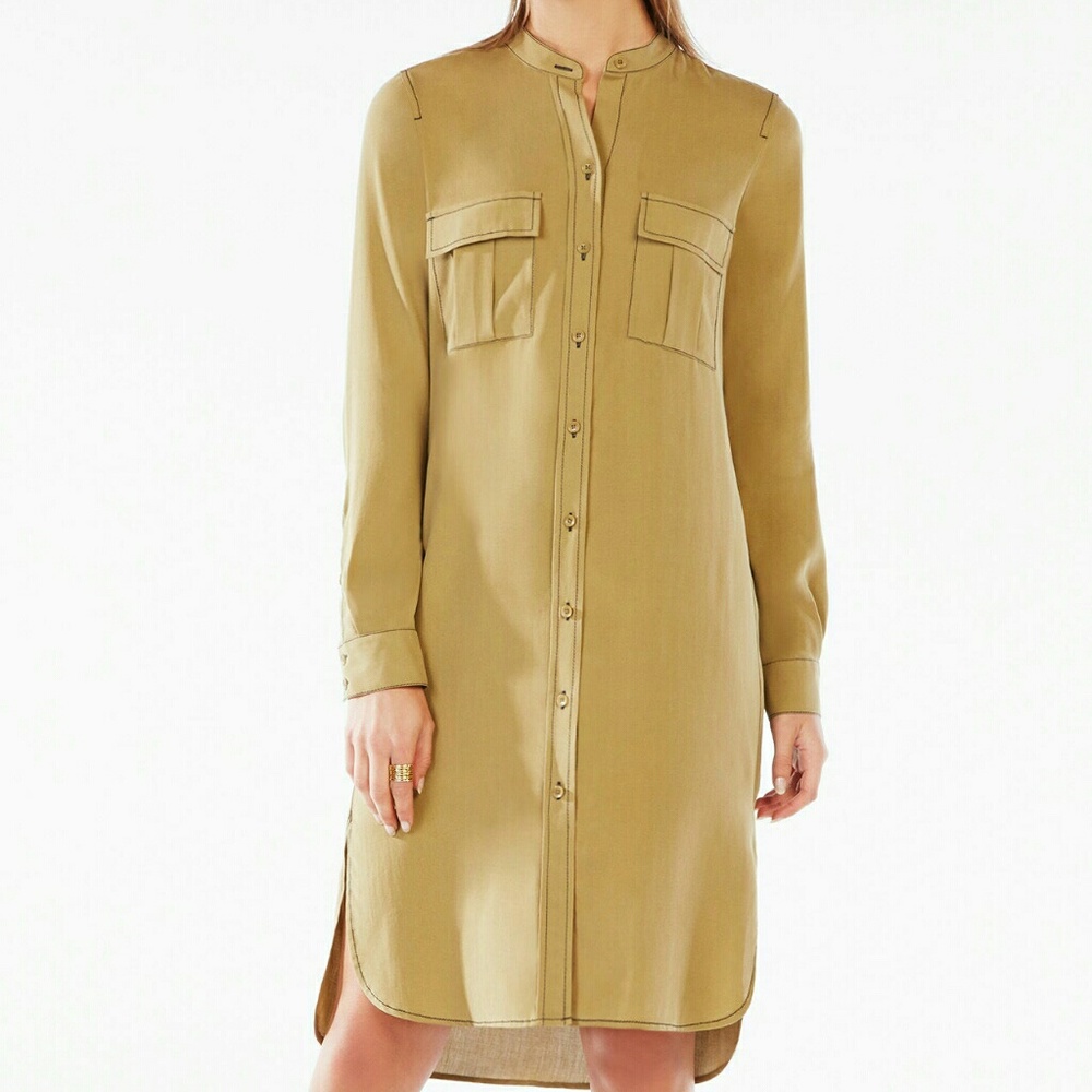 BCBGMaxAria Maddox Silk Shirt Dress