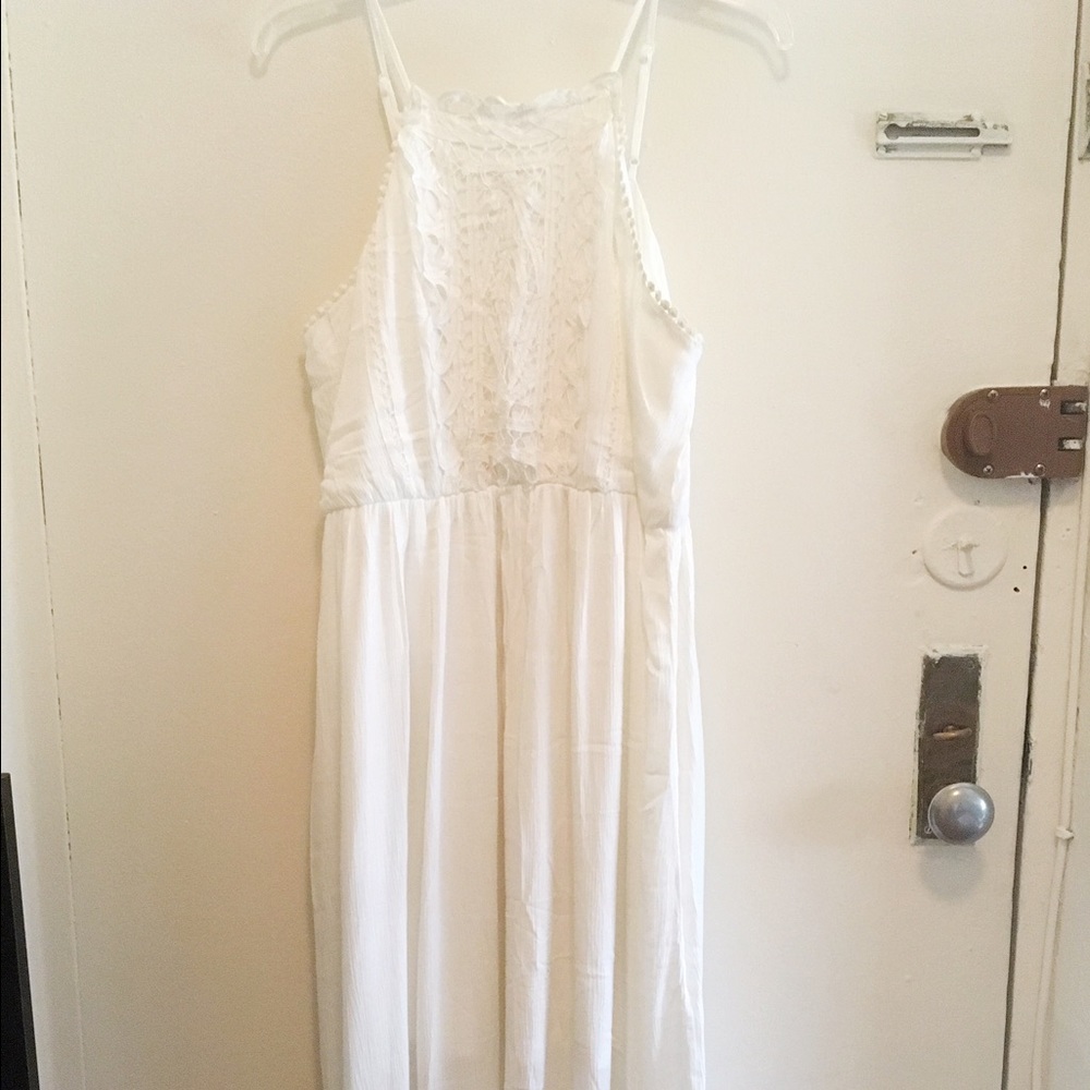 White Maxi Dress - Spaghetti Strap