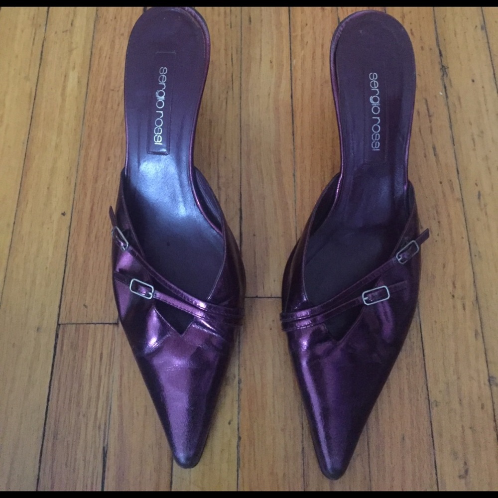 Fab metallic Sergio Rossi mules