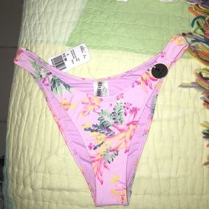 Forever 21 floral print cheeky bikini bottoms