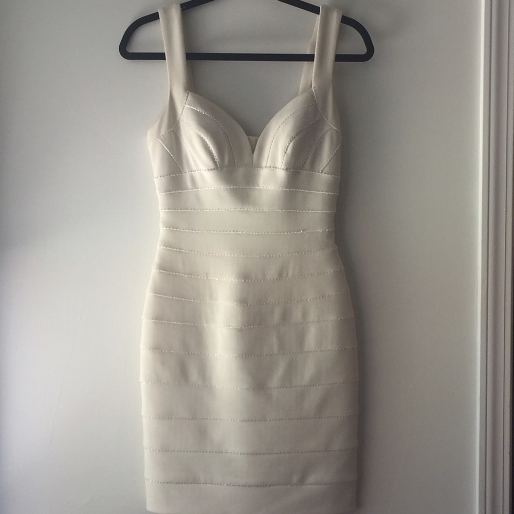 Pronovias Barcelona Short Fitted White Dress