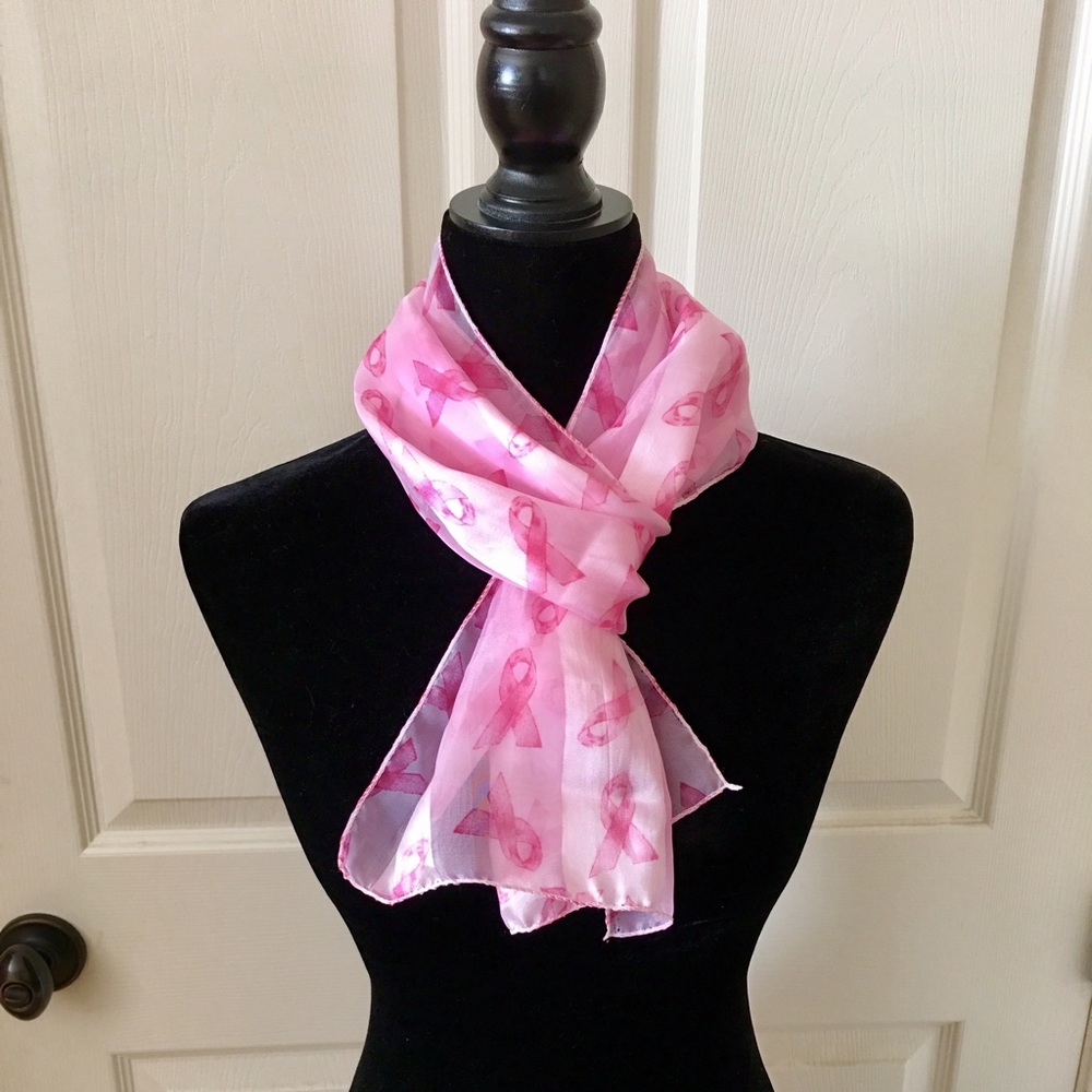 Pink Ribbon Scarf