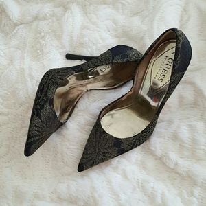Black & Gold Guess Heels