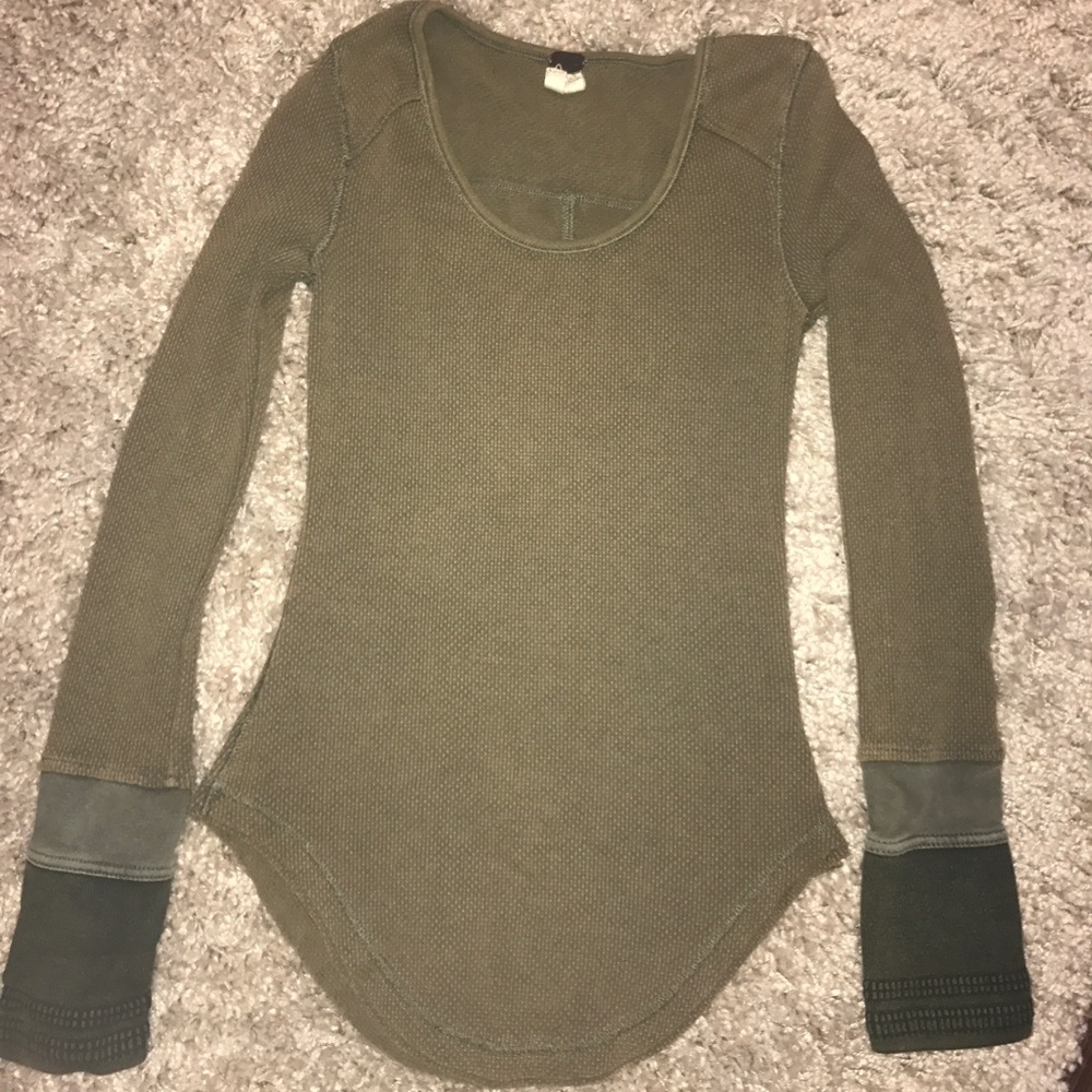 Free people green top