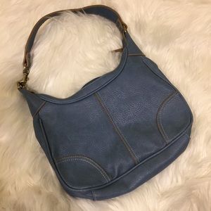 Gray-Blue Boho Small Shoulder Bag
