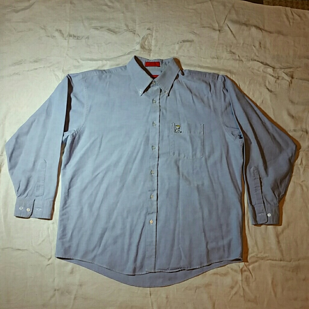 PEANUTS BUTTON DOWN LONG SLEEVE GOLF SHIRT
