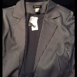 Blazer Navy/White Pinstripes