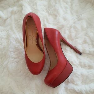 Jessica Simpson Red Sandrah Heels