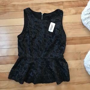 Beaded peplum top