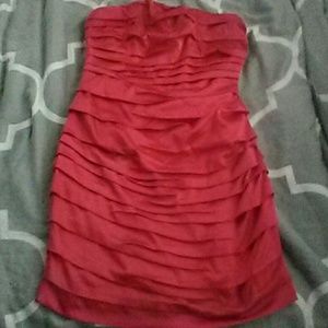 Red silky Express dress