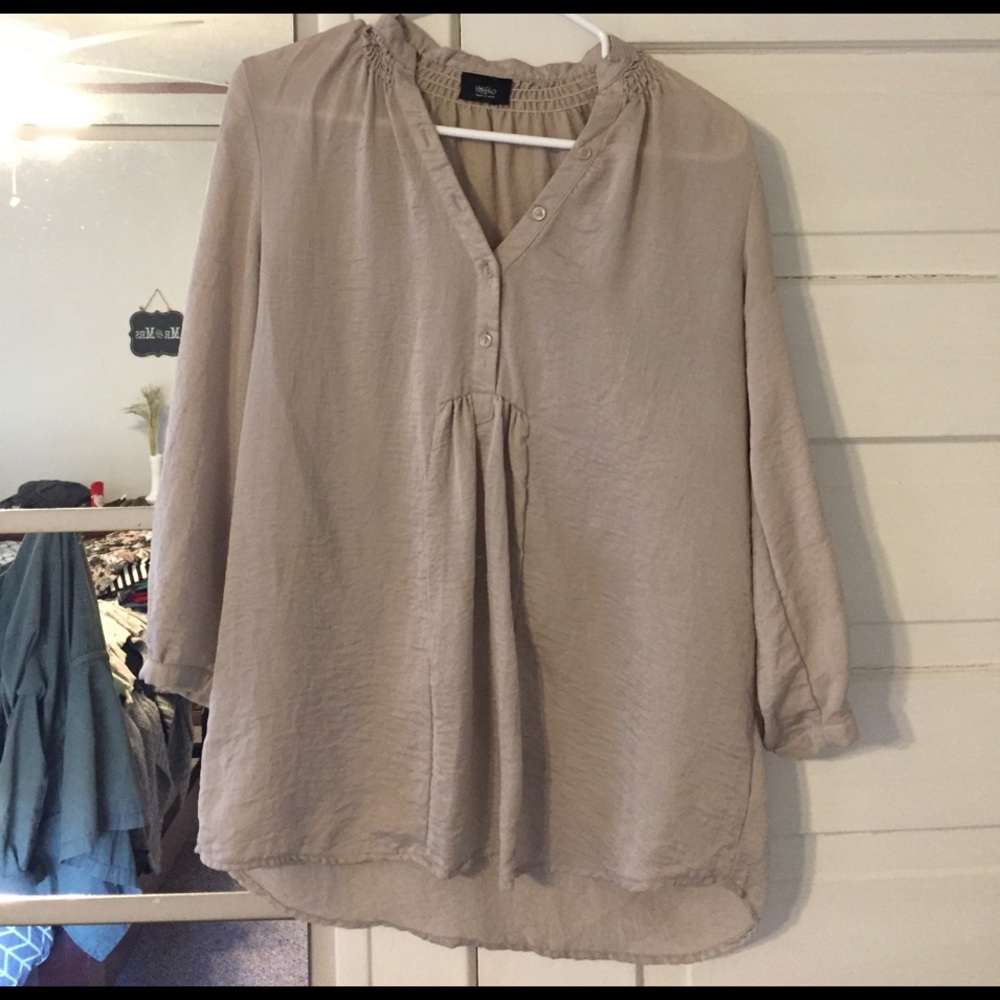 3/4 Sleeve Cream Blouse