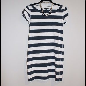 Banana Republic navy striped sundress