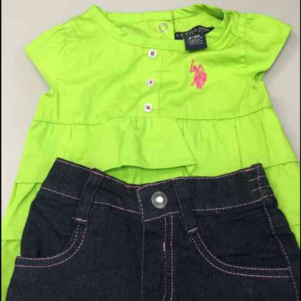 NWOT US polo 2 piece infant set