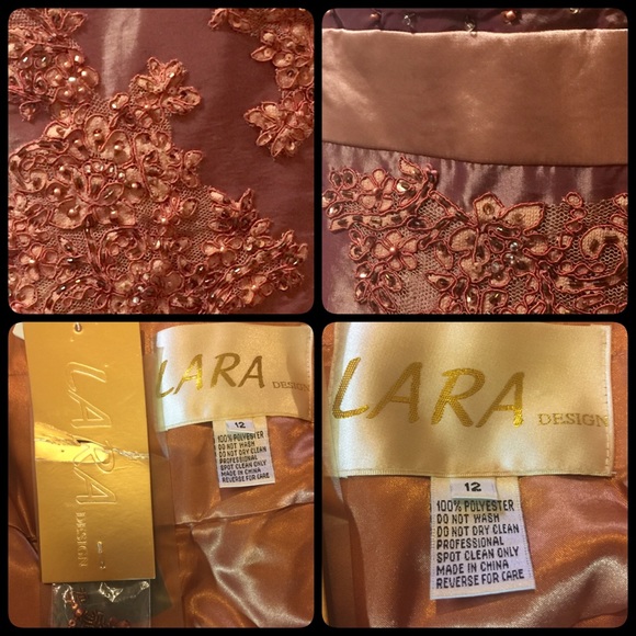 🌹🌹🌹Strapless Lace Appliquéd Cocktail Dress NWT - Picture 8 of 8