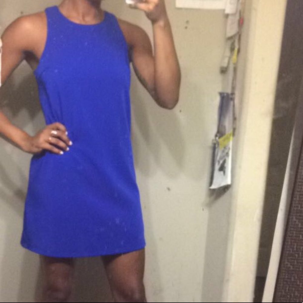 Blue Shirt Shift Dress