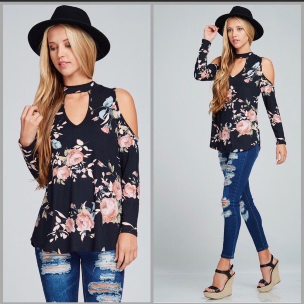 Cold Shoulder Choker Top