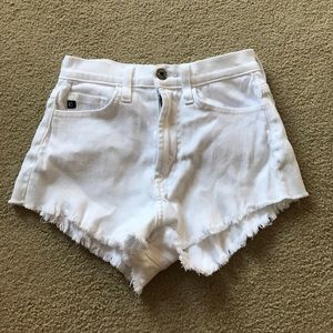 White high waisted shorts