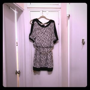 Thalia Sodi Cold- Shoulder Blouson dress