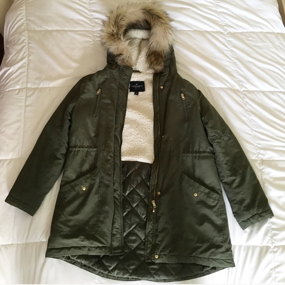 American Eagle Army Green Parka