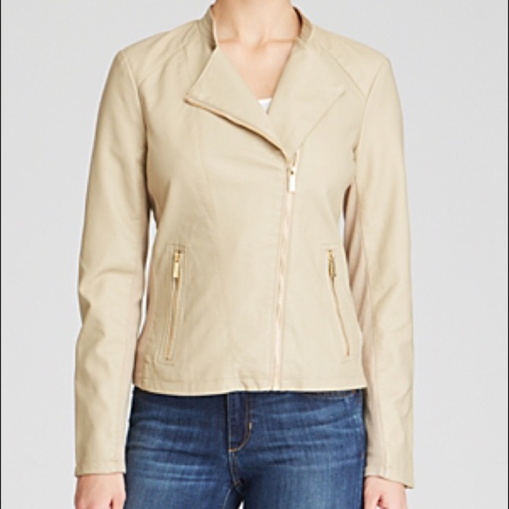 Calvin Klein Faux Leather Moto Jacket