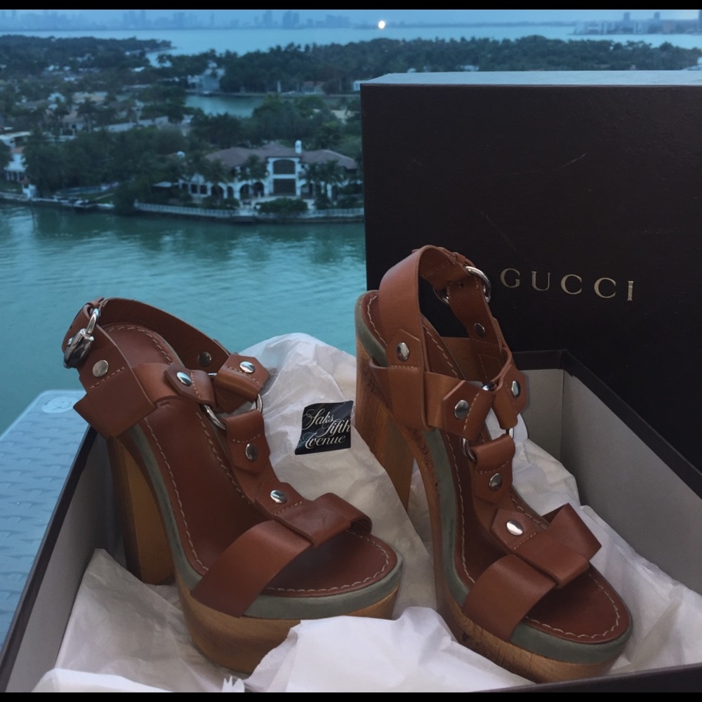 Supper Gorgeous Nouveau Calf Gucci Tabacco heels
