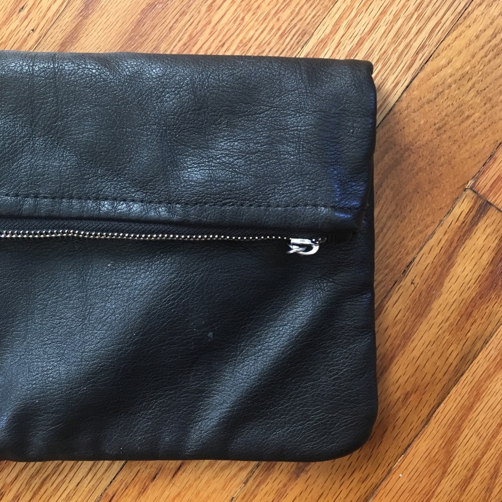 Black Leather Clutch