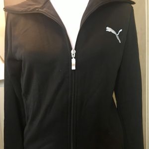 Black Track Jacket with Puma Logo